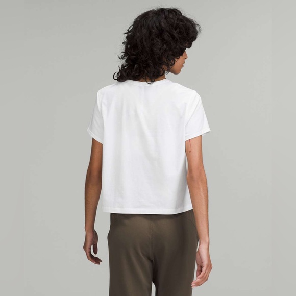 Lululemon Classic Fit Cotton Blend T-Shirt White Size 4 - Picture 2 of 7
